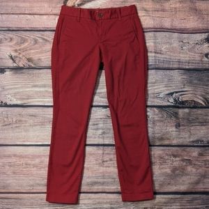 J crew Frankie maroon jeans 00
